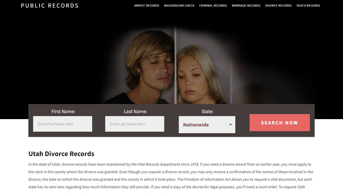 Utah Divorce Records | Enter Name and Search. 14Days Free